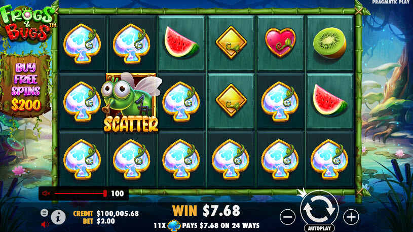 Frogs & Bugs Slot gameplay