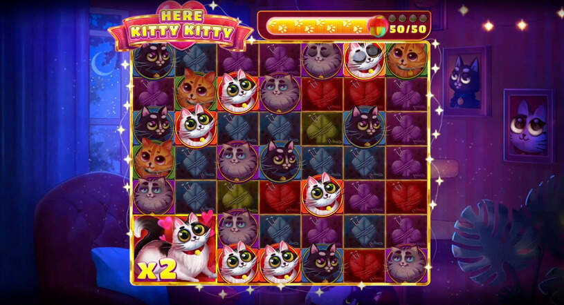 Here Kitty Kitty Slot gameplay