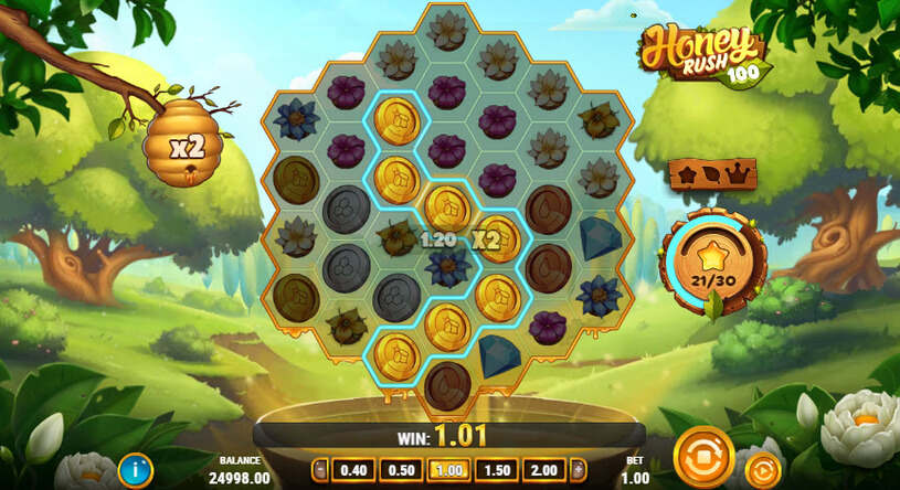 Honey Rush 100 Slot gameplay