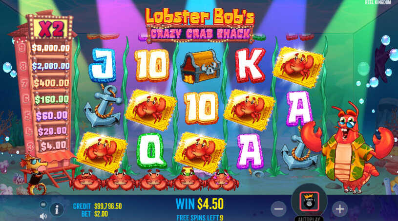 Lobster Bob’s Crazy Crab Shack Slot Free Spins