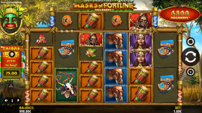 Masks of Fortune Megaways Slot gameplay