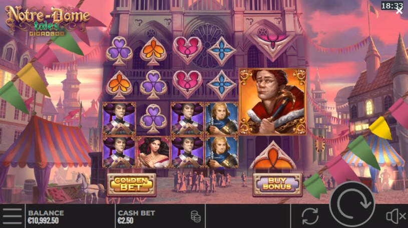 Notre-Dame Tales GigaBlox Slot gameplay