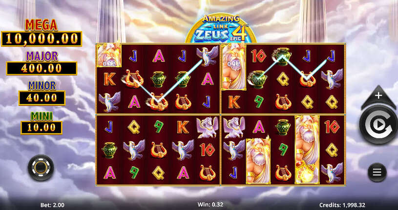 Amazing Link Zeus Epic 4 Slot gameplay
