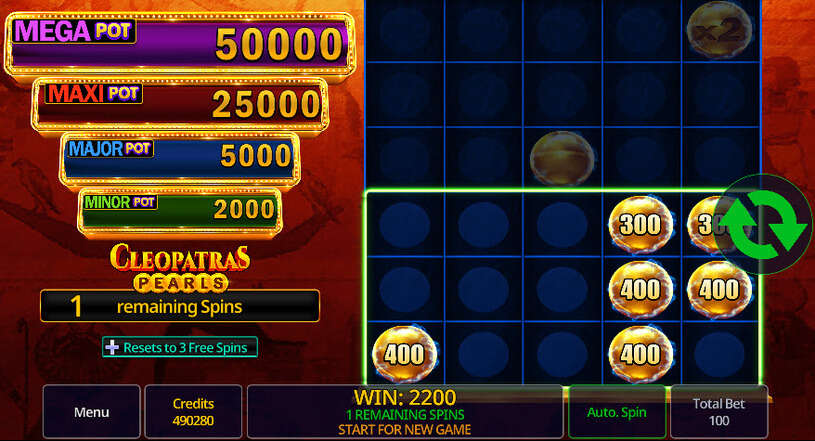 Cleopatras Pearls Slot Bonus Game