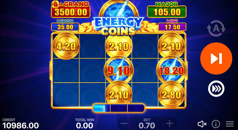 Energy Coins Hold and Win Slot Bonus Game