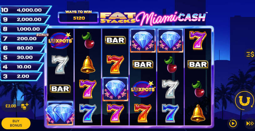 FatStacks Miami Cash Slot gameplay
