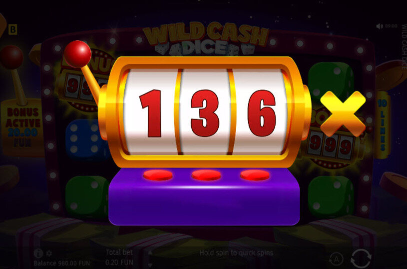 Wild Cash Dice Slot Bonus Game