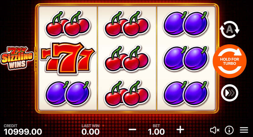 777 Sizzling Wins 5 lines Slot gameplay
