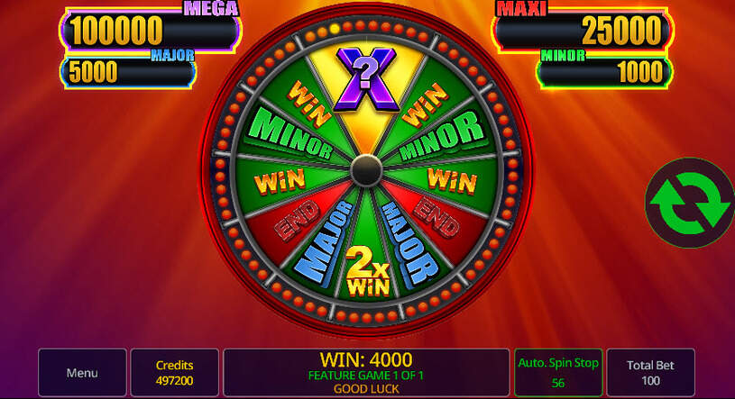Extra Win X Pots Slot Bonus Wheel