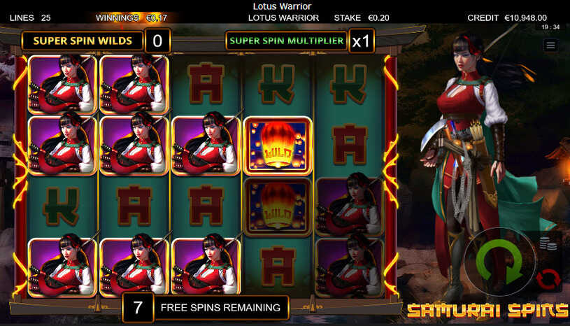 Lotus Warrior Slot Free Spins