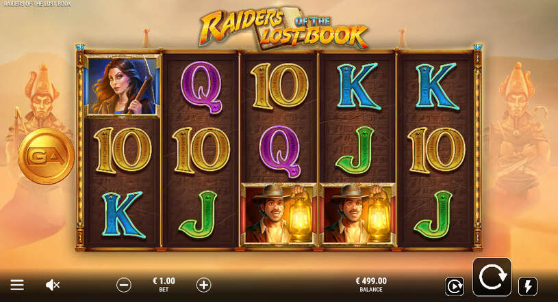 Raiders of the Lost Book Slot gameplay