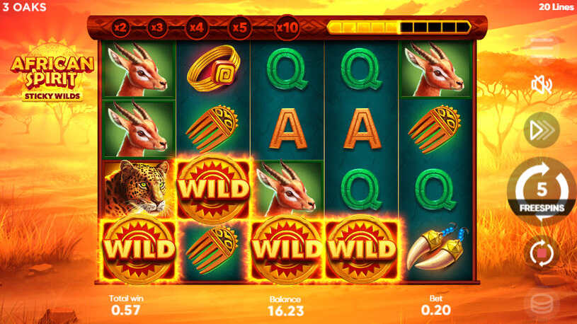 African Spirit Sticky Wilds Slot Free Spins