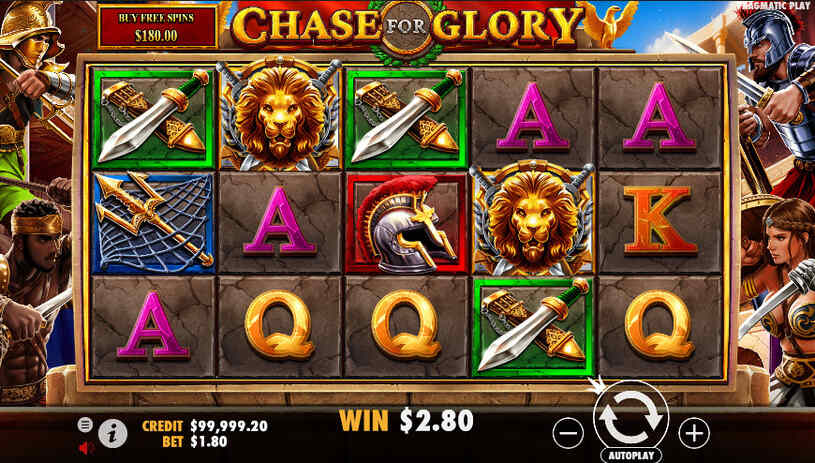 Chase for Glory Slot gameplay