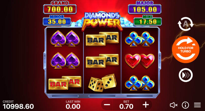Diamonds Power Hold and Win Slot gameplay