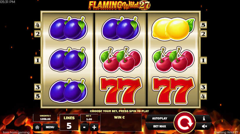 Flaming Wild 27 Slot gameplay
