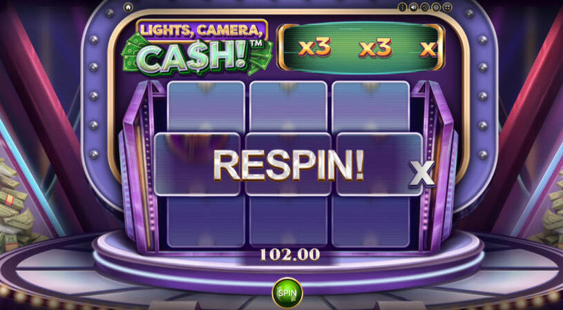 Lights, Camera, Cash! Slot Respin