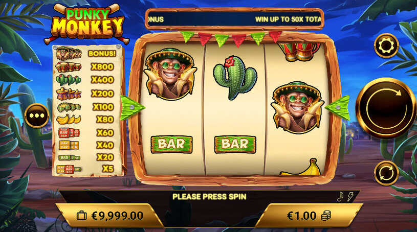 Punky Monkey Slot gameplay