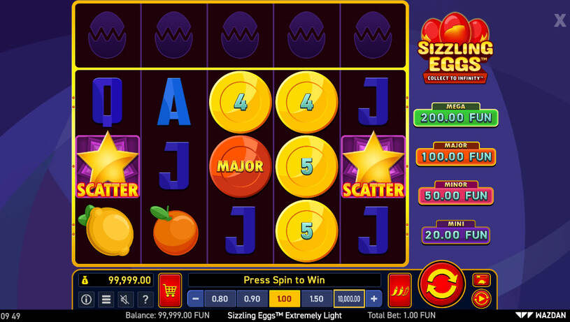 Sizzling Eggs Extremely Light Slot gameplay