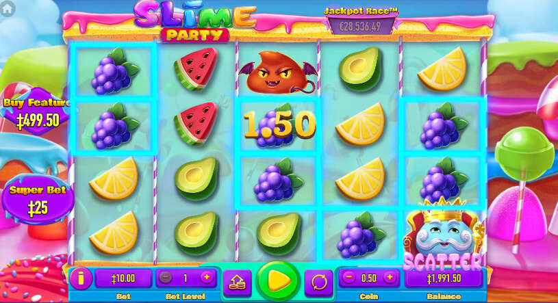 Slime Party Slot gameplay