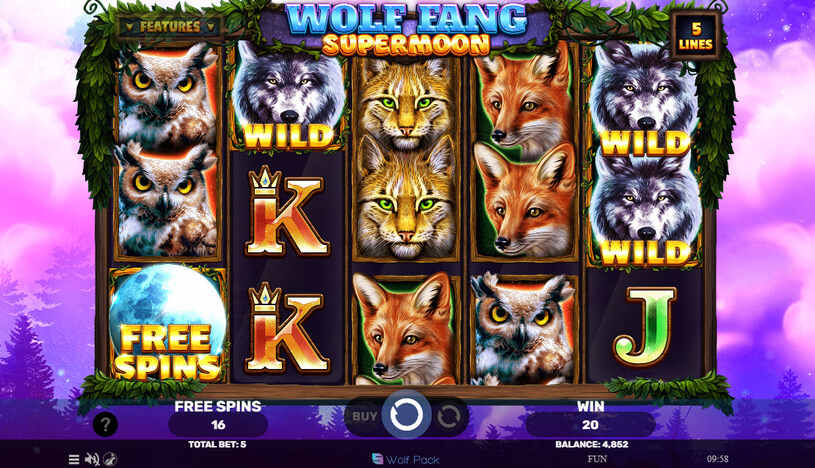 Wolf Fang Supermoon Slot Free Spins