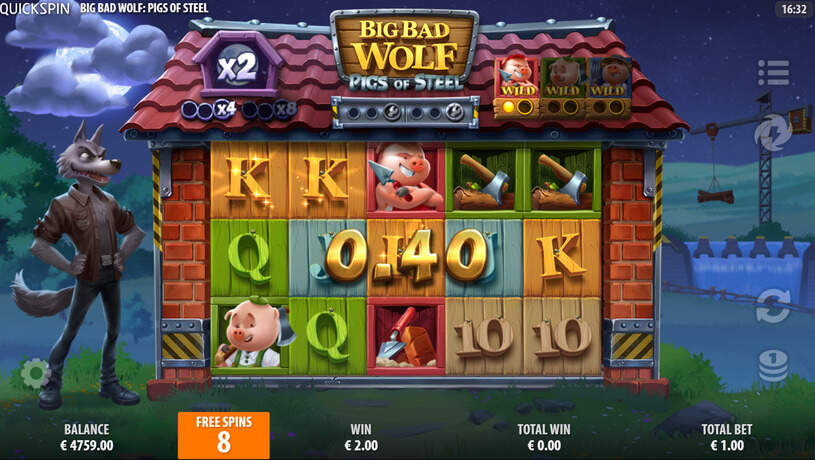 Big Bad Wolf Pigs of Steel Slot Free Spins