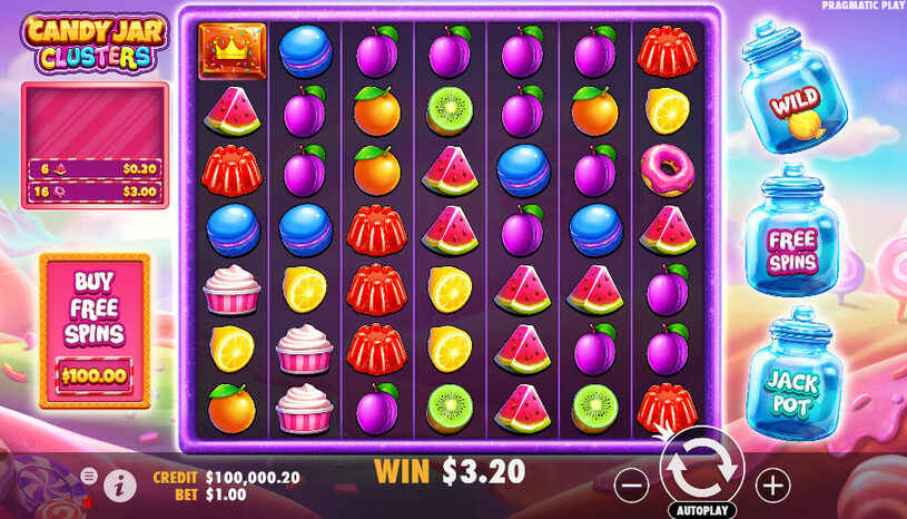 Candy Jar Clusters Slot gameplay