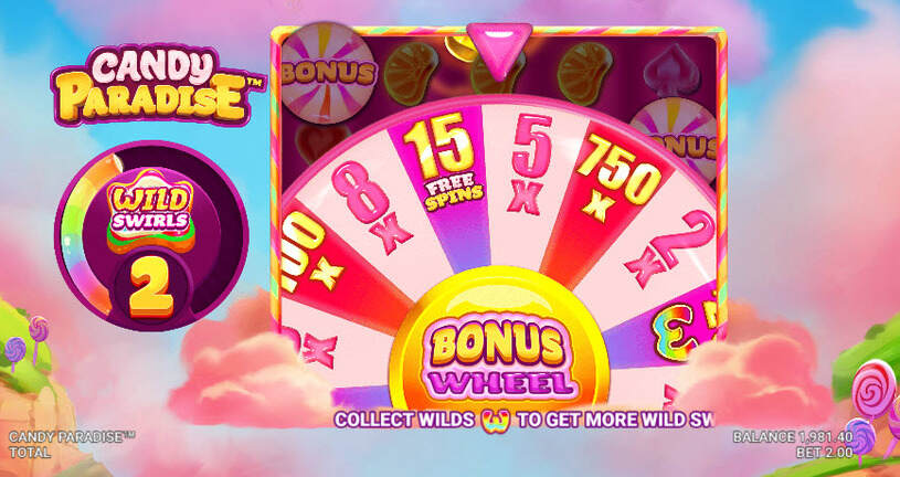 Candy Paradise Slot Bonus Wheel