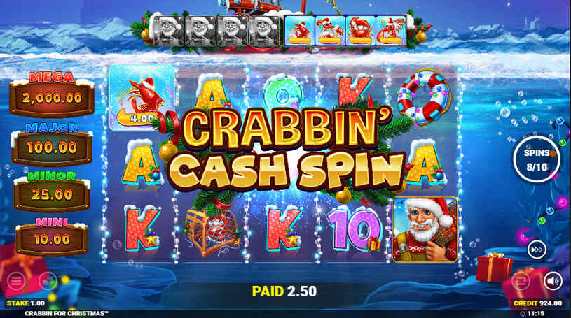 Crabbin for Christmas Slot Free Spins