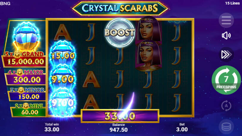 Crystal Scarabs Slot Free Spins