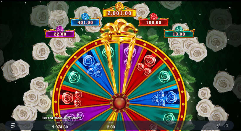 Fire and Roses Jolly Joker Slot Bonus Wheel