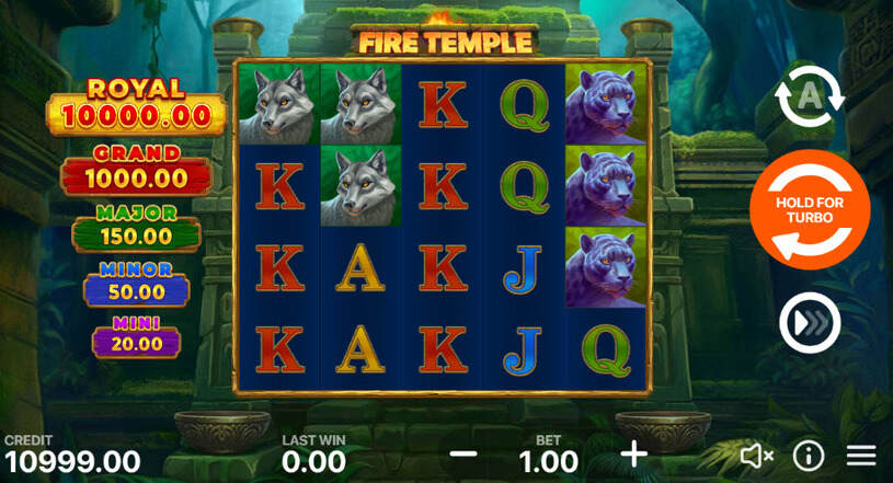 Fire Temple Hold and Win Slot gameplay