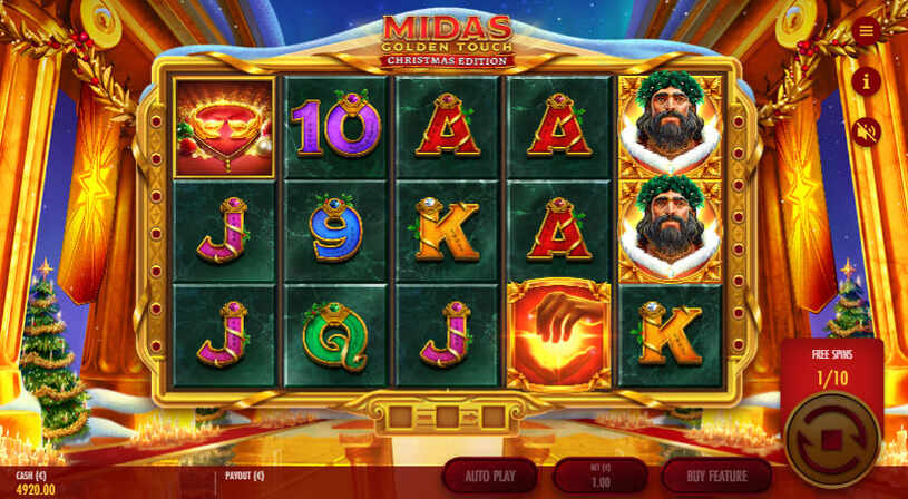 Midas Golden Touch Christmas Edition Slot Free Spins