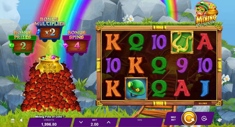 Mining Pots of Gold Slot gameplay
