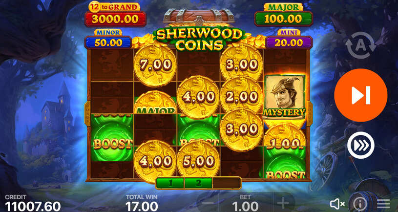 Sherwood Coins Hold and Win Slot Bonus Game