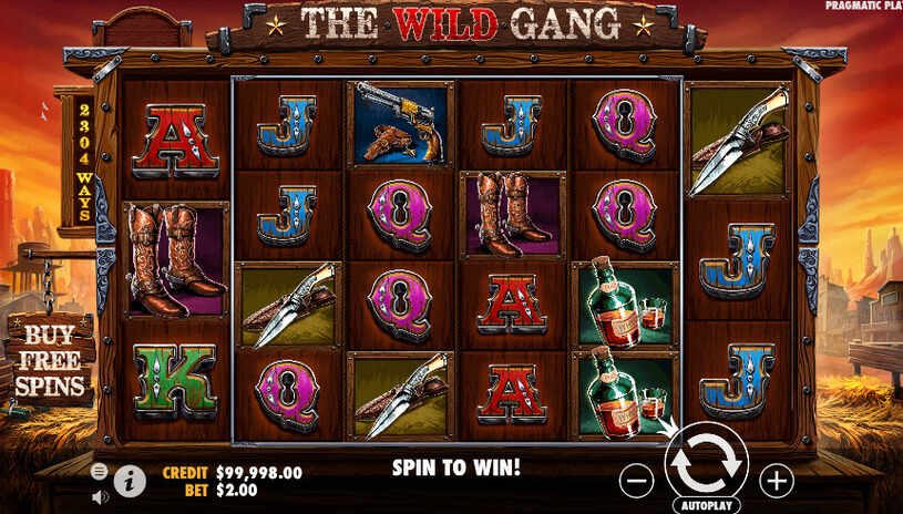 The Wild Gang Slot gameplay