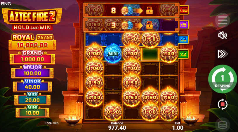 Aztec Fire 2 Slot Bonus Game