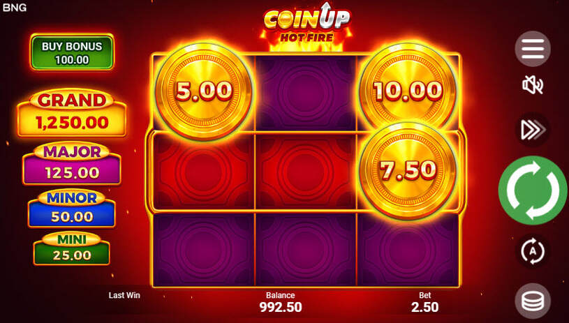 Coin UP Hot Fire Slot gameplay