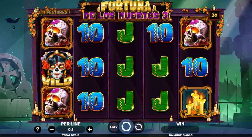 Fortuna De Los Muertos 3 Slot gameplay