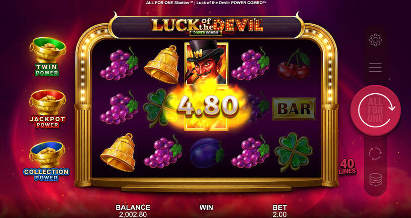 Luck of the Devil POWER COMBO Slot gameplay