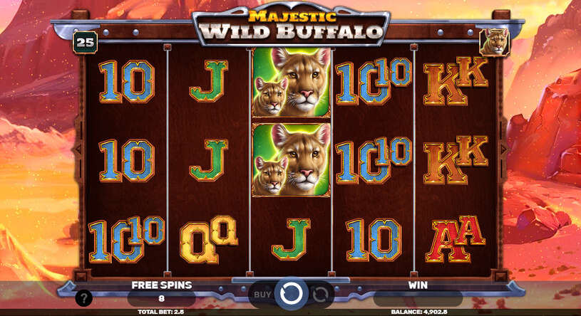 Majestic Wild Buffalo Slot Free Spins