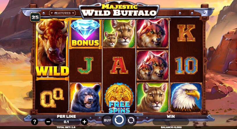 Majestic Wild Buffalo Slot gameplay