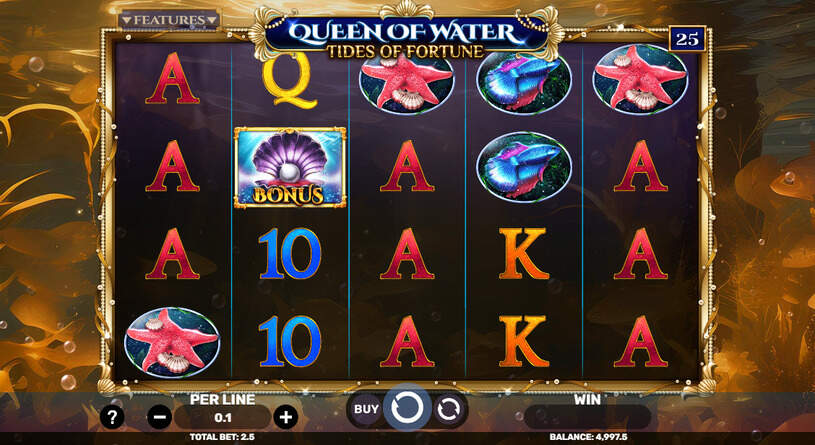 Queen of Water - Tides of Fortune Slot gameplay