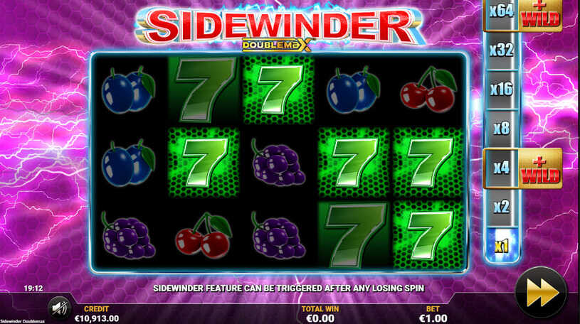Sidewinder DoubleMax Slot Bonus