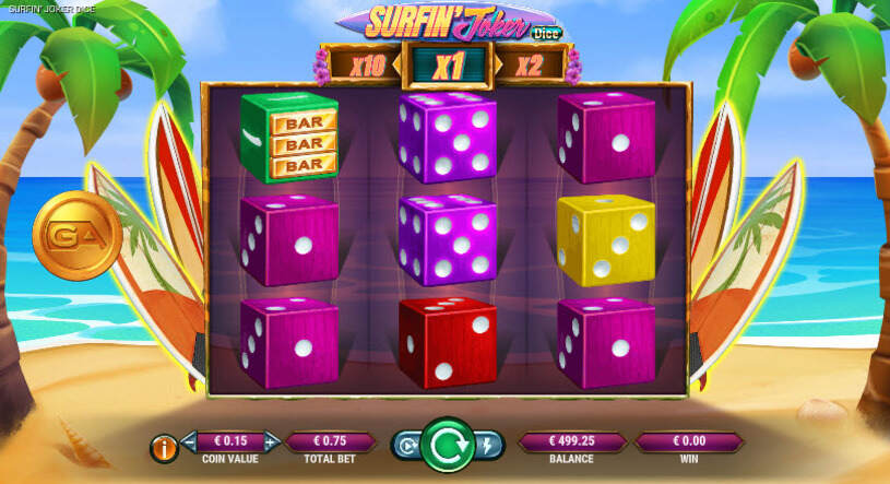 Surfin’ Joker Dice Slot gameplay