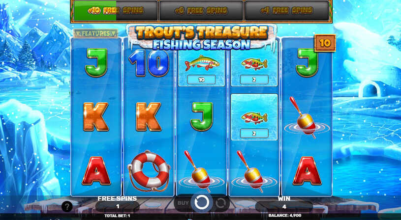 Trout's Treasure Fishing Season Slot Free Spins