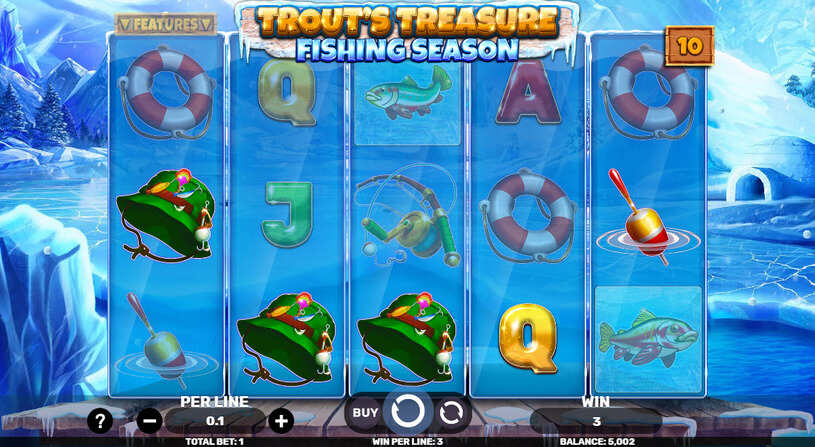 Trout's Treasure Fishing Season Slot gameplay