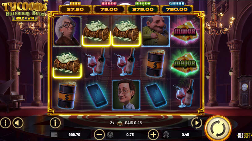 Tycoons Billionaire Bucks Slot gameplay