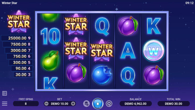 Winter Star Slot Free Spins
