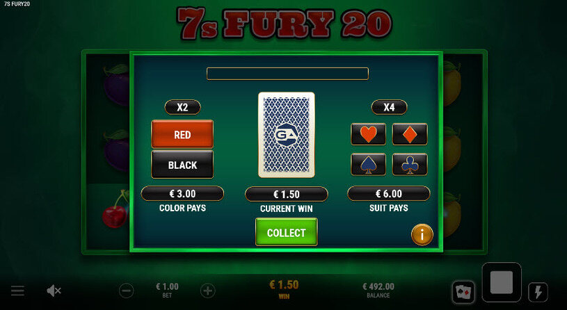 7s Fury 20 Slot Gamble