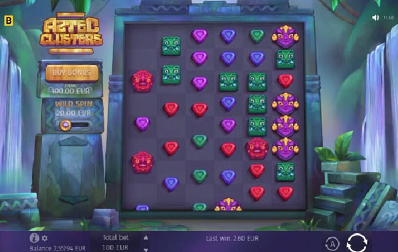 Aztec Clusters Slot gameplay